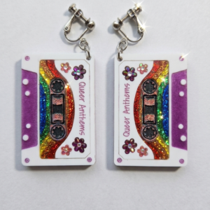 Queer anthem mix tapes earrings
